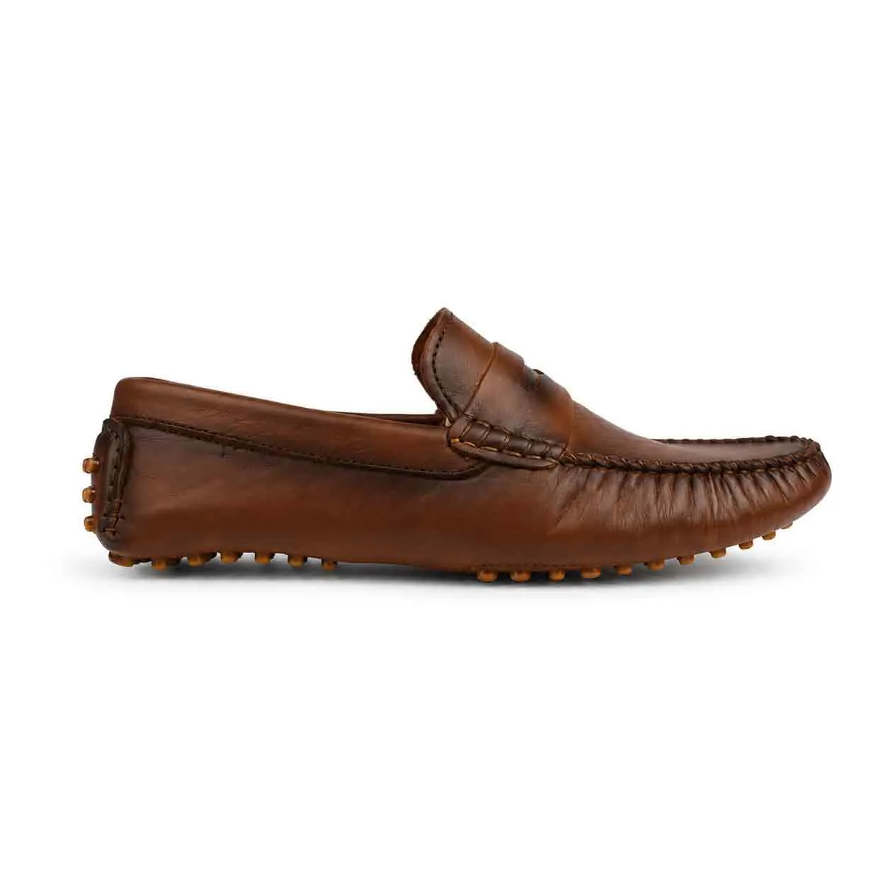 Moccasin pour homme confort 003-5 tabac cuir miniature